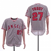 Angels 27 Mike Trout Gray Flexbase Jersey Sguo,baseball caps,new era cap wholesale,wholesale hats